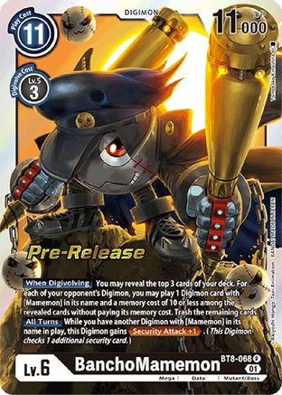 BanchoMamemon (BT8-068) - New Awakening Pre-Release Cards Foil - Premium Digimon Single from Bandai - Just $0.69! Shop now at Game Crave Tournament Store