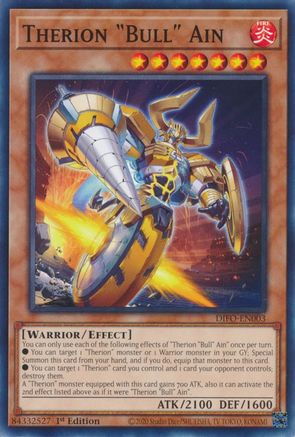 Therion "Bull" Ain (DIFO-EN003) - Dimension Force 1st Edition - Premium Yugioh Single from Konami - Just $0.25! Shop now at Game Crave Tournament Store