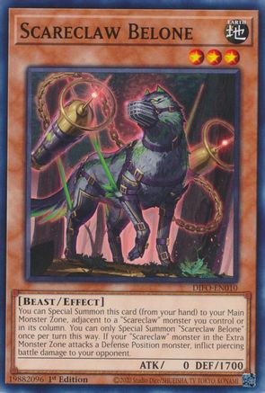 Scareclaw Belone (DIFO-EN010) - Dimension Force 1st Edition - Premium Yugioh Single from Konami - Just $0.25! Shop now at Game Crave Tournament Store