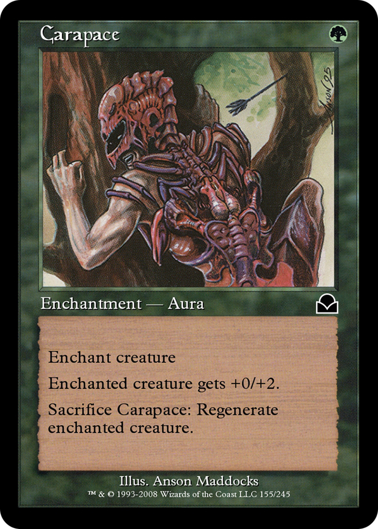 Carapace (ME2-155) - Masters Edition II - Premium MTG Single from Wizards of the Coast - Just $0! Shop now at Game Crave Tournament Store