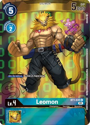 Leomon (Tamer's Card Set 1) (BT1-035) - Release Special Booster Foil - Premium Digimon Single from Bandai - Just $1.86! Shop now at Game Crave Tournament Store