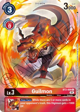 Guilmon (Tamer's Card Set 1) (BT2-009) - Release Special Booster Foil - Premium Digimon Single from Bandai - Just $0.76! Shop now at Game Crave Tournament Store