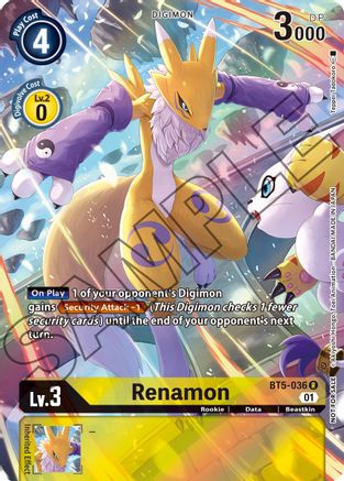 Renamon (Tamer's Card Set 1) (BT5-036) - Battle of Omni Foil - Premium Digimon Single from Bandai - Just $3.08! Shop now at Game Crave Tournament Store