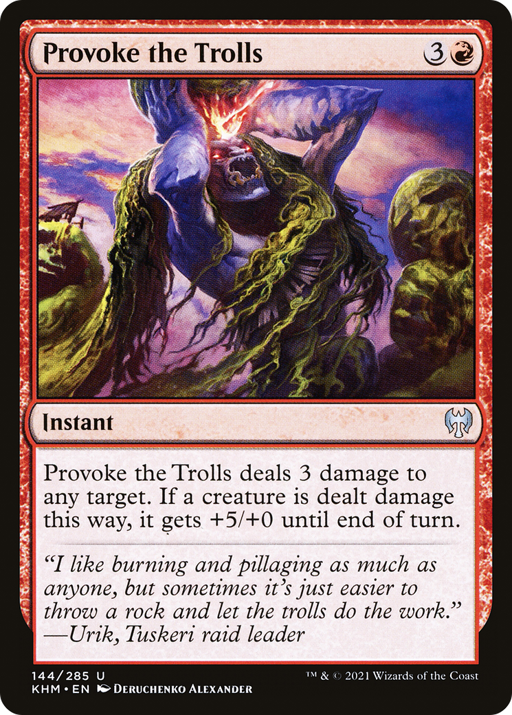 Provoke the Trolls (KHM-144) - Kaldheim Foil - Premium MTG Single from Wizards of the Coast - Just $0.08! Shop now at Game Crave Tournament Store