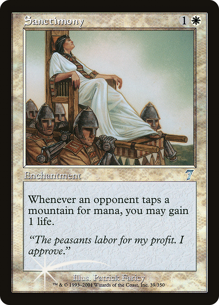 Sanctimony (7ED-39★) - Seventh Edition Foil - Premium MTG Single from Wizards of the Coast - Just $1.62! Shop now at Game Crave Tournament Store
