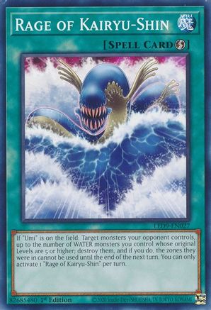 Rage of Kairyu-Shin (LED9-EN027) - Legendary Duelists: Duels From the Deep 1st Edition - Premium Yugioh Single from Konami - Just $0.25! Shop now at Game Crave Tournament Store