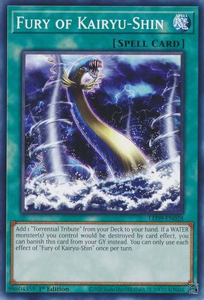 Fury of Kairyu-Shin (LED9-EN028) - Legendary Duelists: Duels From the Deep 1st Edition - Premium Yugioh Single from Konami - Just $0.25! Shop now at Game Crave Tournament Store
