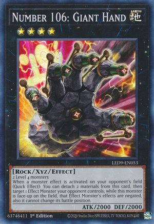 Number 106: Giant Hand (LED9-EN053) - Legendary Duelists: Duels From the Deep 1st Edition - Premium Yugioh Single from Konami - Just $0.16! Shop now at Game Crave Tournament Store
