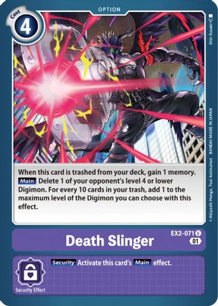 Death Slinger (EX2-071) - Digital Hazard - Premium Digimon Single from Bandai - Just $0.25! Shop now at Game Crave Tournament Store
