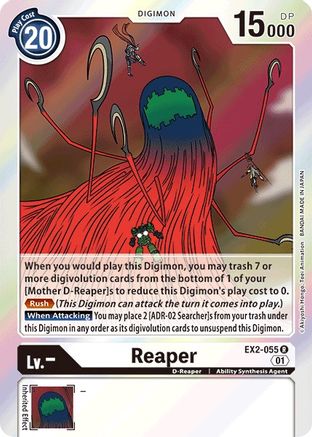 Reaper (EX2-055) - Digital Hazard Foil - Premium Digimon Single from Bandai - Just $0.25! Shop now at Game Crave Tournament Store