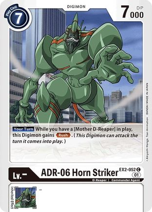 ADR-06 Horn Striker (EX2-052) - Digital Hazard - Premium Digimon Single from Bandai - Just $0.25! Shop now at Game Crave Tournament Store