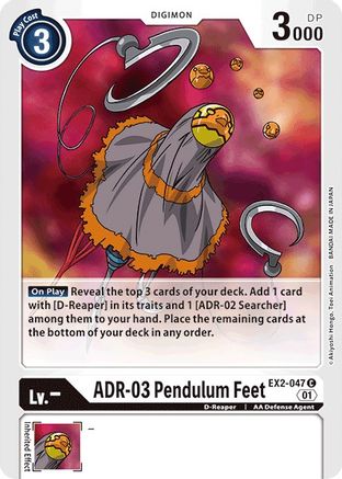 ADR-03 Pendulum Feet (EX2-047) - Digital Hazard - Premium Digimon Single from Bandai - Just $0.25! Shop now at Game Crave Tournament Store