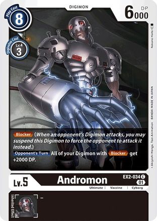 Andromon (EX2-034) - Digital Hazard - Premium Digimon Single from Bandai - Just $0.25! Shop now at Game Crave Tournament Store