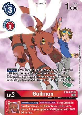 Guilmon (Alternate Art) (EX2-008) - Digital Hazard Foil - Premium Digimon Single from Bandai - Just $27.73! Shop now at Game Crave Tournament Store
