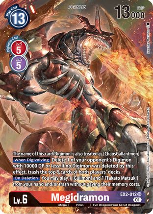 Megidramon (Alternate Art) (EX2-012) - Digital Hazard Foil - Premium Digimon Single from Bandai - Just $9.68! Shop now at Game Crave Tournament Store