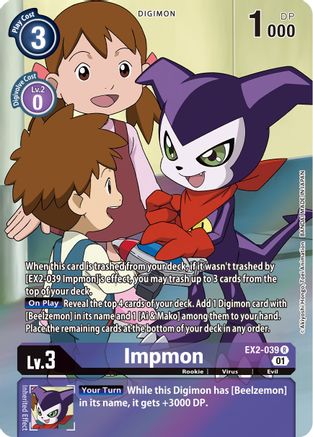 Impmon (Alternate Art) (EX2-039) - Digital Hazard Foil - Premium Digimon Single from Bandai - Just $1.88! Shop now at Game Crave Tournament Store