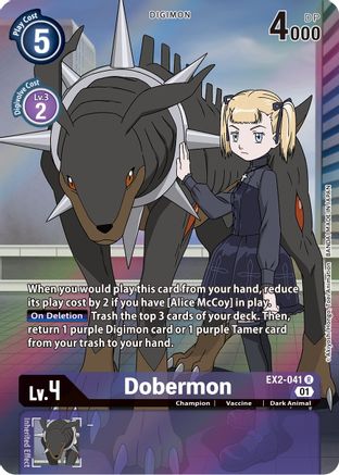 Dobermon (Alternate Art) (EX2-041) - Digital Hazard Foil - Premium Digimon Single from Bandai - Just $1.56! Shop now at Game Crave Tournament Store