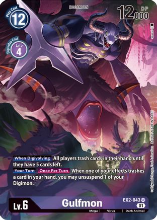 Gulfmon (Alternate Art) (EX2-043) - Digital Hazard Foil - Premium Digimon Single from Bandai - Just $0.93! Shop now at Game Crave Tournament Store