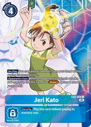 Jeri Kato (Alternate Art) (EX2-058) - Digital Hazard Foil - Premium Digimon Single from Bandai - Just $2.42! Shop now at Game Crave Tournament Store