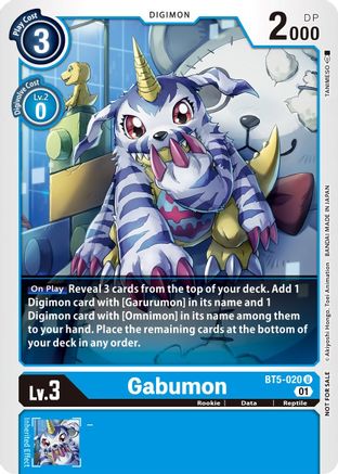 Gabumon - BT5-020 (Winner Pack New Awakening) (BT5-020) - Battle of Omni - Premium Digimon Single from Bandai - Just $2.76! Shop now at Game Crave Tournament Store
