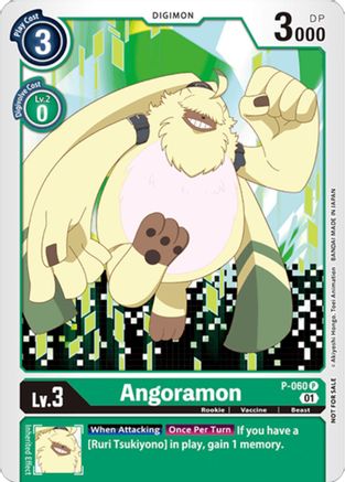 Angoramon (Official Tournament Pack Vol.5) (P-060) - Digimon Promotion Cards - Premium Digimon Single from Bandai - Just $0.47! Shop now at Game Crave Tournament Store