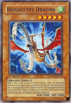 Handcuffs Dragon (TDGS-EN013) - The Duelist Genesis 1st Edition - Premium Yugioh Single from Konami - Just $0.28! Shop now at Game Crave Tournament Store
