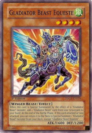 Gladiator Beast Equeste (TDGS-EN024) - The Duelist Genesis 1st Edition - Premium Yugioh Single from Konami - Just $1.46! Shop now at Game Crave Tournament Store
