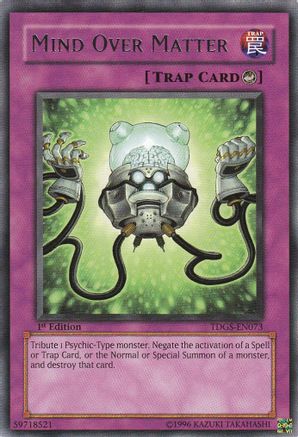 Mind Over Matter (TDGS-EN073) - The Duelist Genesis 1st Edition - Premium Yugioh Single from Konami - Just $0.30! Shop now at Game Crave Tournament Store