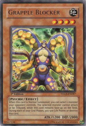 Grapple Blocker (TDGS-EN087) - The Duelist Genesis Unlimited - Premium Yugioh Single from Konami - Just $0.08! Shop now at Game Crave Tournament Store