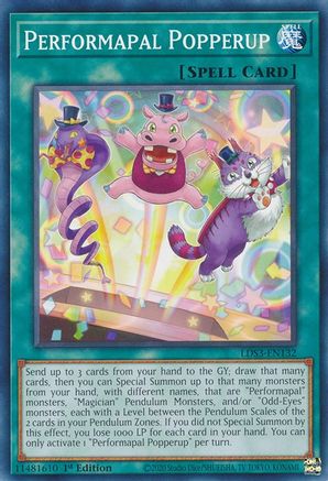Performapal Popperup (LDS3-EN132) - Legendary Duelists: Season 3 1st Edition - Premium Yugioh Single from Konami - Just $0.25! Shop now at Game Crave Tournament Store