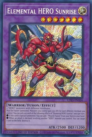 Elemental HERO Sunrise (LDS3-EN104) - Legendary Duelists: Season 3 Limited - Premium Yugioh Single from Konami - Just $2.05! Shop now at Game Crave Tournament Store