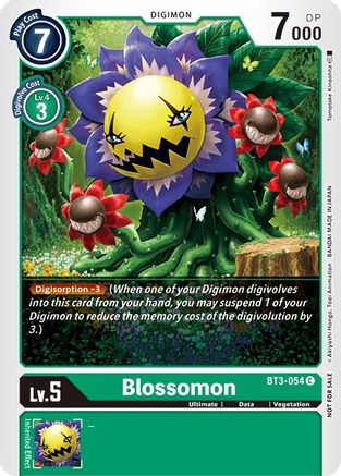 Blossomon - BT3-054 (Tamer Party Vol. 5 Promo) (BT3-054) - Release Special Booster - Premium Digimon Single from Bandai - Just $2.38! Shop now at Game Crave Tournament Store