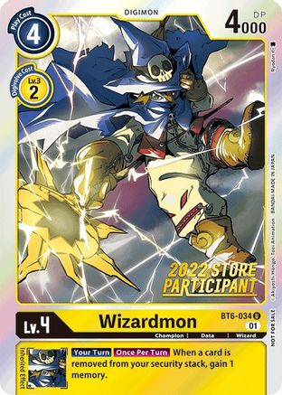Wizardmon (2022 Store Participant) (BT6-034) - Double Diamond Foil - Premium Digimon Single from Bandai - Just $0.82! Shop now at Game Crave Tournament Store