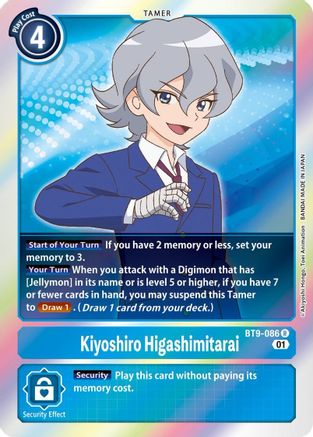 Kiyoshiro Higashimitarai (BT9-086) - X Record Foil - Premium Digimon Single from Bandai - Just $0.41! Shop now at Game Crave Tournament Store