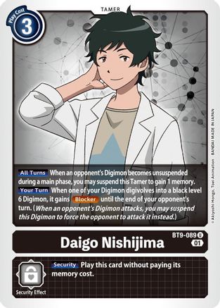 Daigo Nishijima (BT9-089) - X Record - Premium Digimon Single from Bandai - Just $0.25! Shop now at Game Crave Tournament Store