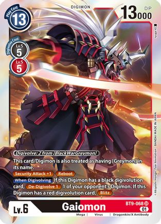Gaiomon (BT9-068) - X Record Foil - Premium Digimon Single from Bandai - Just $1.87! Shop now at Game Crave Tournament Store