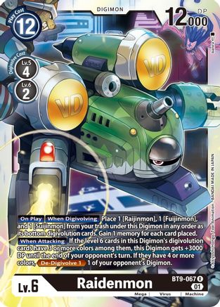 Raidenmon (BT9-067) - X Record Foil - Premium Digimon Single from Bandai - Just $0.25! Shop now at Game Crave Tournament Store