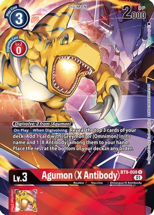 Agumon (X Antibody) (Alternate Art) (BT9-008) - X Record Foil - Premium Digimon Single from Bandai - Just $37.77! Shop now at Game Crave Tournament Store