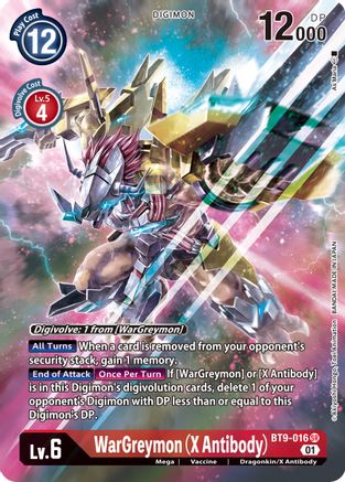 WarGreymon (X Antibody) (Alternate Art) (BT9-016) - X Record Foil - Premium Digimon Single from Bandai - Just $7.03! Shop now at Game Crave Tournament Store