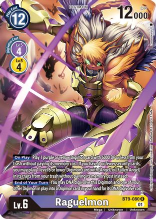 Raguelmon (Alternate Art) (BT9-080) - X Record Foil - Premium Digimon Single from Bandai - Just $2.10! Shop now at Game Crave Tournament Store