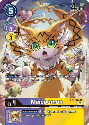 Meicoomon (Alternate Art) (BT9-074) - X Record Foil - Premium Digimon Single from Bandai - Just $1.36! Shop now at Game Crave Tournament Store