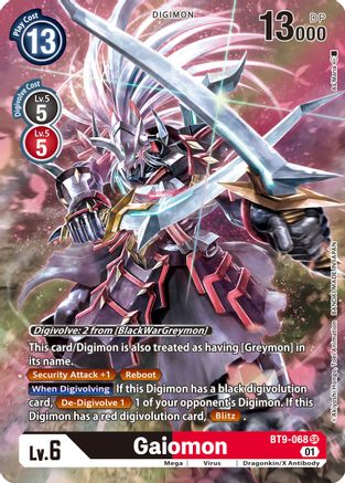 Gaiomon (Alternate Art) (BT9-068) - X Record Foil - Premium Digimon Single from Bandai - Just $5.62! Shop now at Game Crave Tournament Store