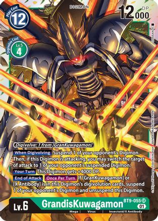 GrandisKuwagamon (BT9-055) - X Record Foil - Premium Digimon Single from Bandai - Just $0.35! Shop now at Game Crave Tournament Store