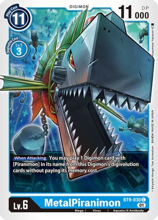 MetalPiranimon (BT9-030) - X Record - Premium Digimon Single from Bandai - Just $0.25! Shop now at Game Crave Tournament Store
