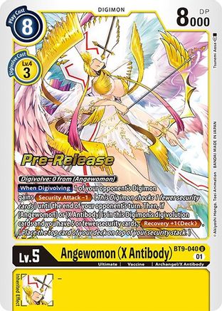 Angewomon (X Antibody) (BT9-040) - X Record Pre-Release Cards Foil - Premium Digimon Single from Bandai - Just $5.19! Shop now at Game Crave Tournament Store