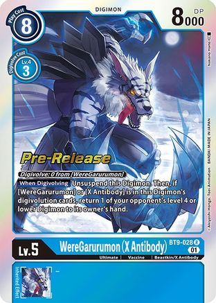 WereGarurumon (X Antibody) (BT9-028) - X Record Pre-Release Cards Foil - Premium Digimon Single from Bandai - Just $4.48! Shop now at Game Crave Tournament Store