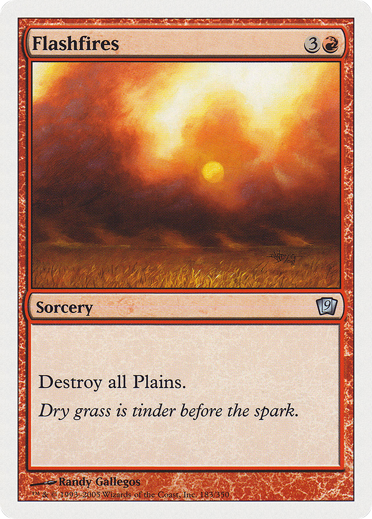 Flashfires (9ED-183) - Ninth Edition - Premium MTG Single from Wizards of the Coast - Just $0.08! Shop now at Game Crave Tournament Store