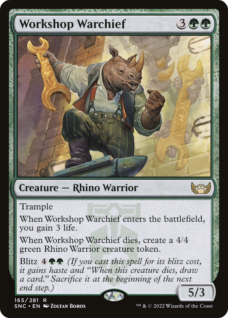 Workshop Warchief (SNC-165) - Streets of New Capenna - Premium MTG Single from Wizards of the Coast - Just $0.08! Shop now at Game Crave Tournament Store