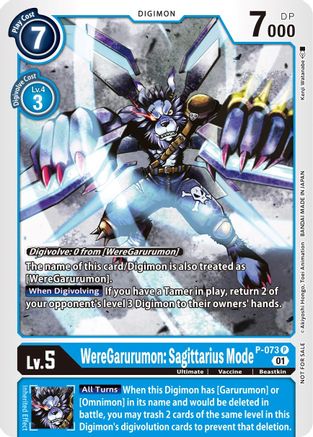 WereGarurumon: Sagittarius Mode (P-073) - Digimon Promotion Cards Foil - Premium Digimon Single from Bandai - Just $3.68! Shop now at Game Crave Tournament Store