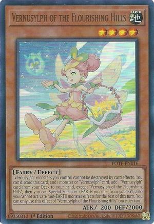 Vernusylph of the Flourishing Hills (POTE-EN016) - Power of the Elements Unlimited - Premium Yugioh Single from Konami - Just $2.54! Shop now at Game Crave Tournament Store
